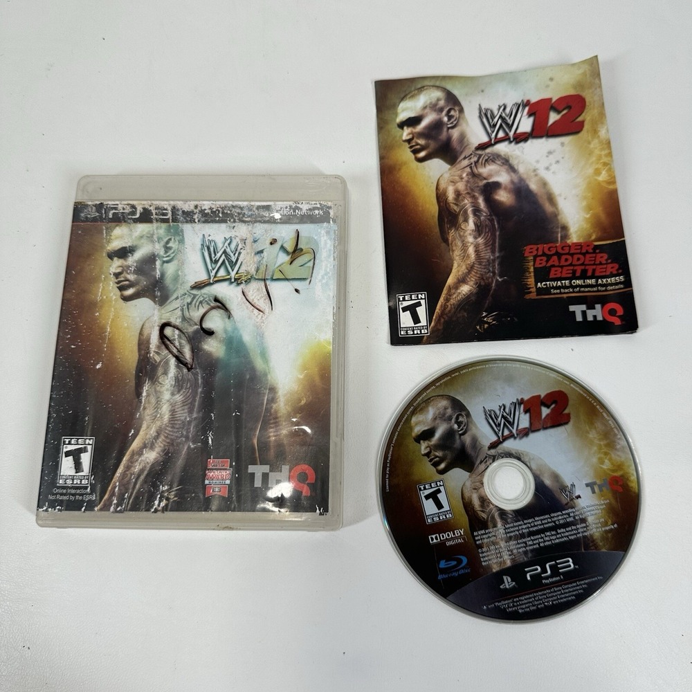 WWE 12 (Sony PlayStation 3, 2011) with Manual Tested Working PS3
